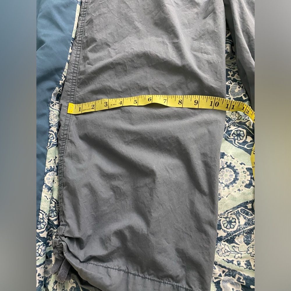 ❤️🥰Izod Capri Tie Cropped Ankle Gray Blue Cargo Leisure Pants - Picture 6 of 9
